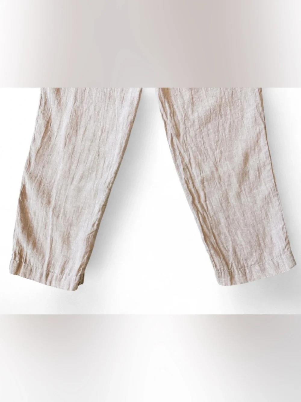 Quince 100% European Linen Tapered Ankle Pull-On, Drawstring Pants - Size Small